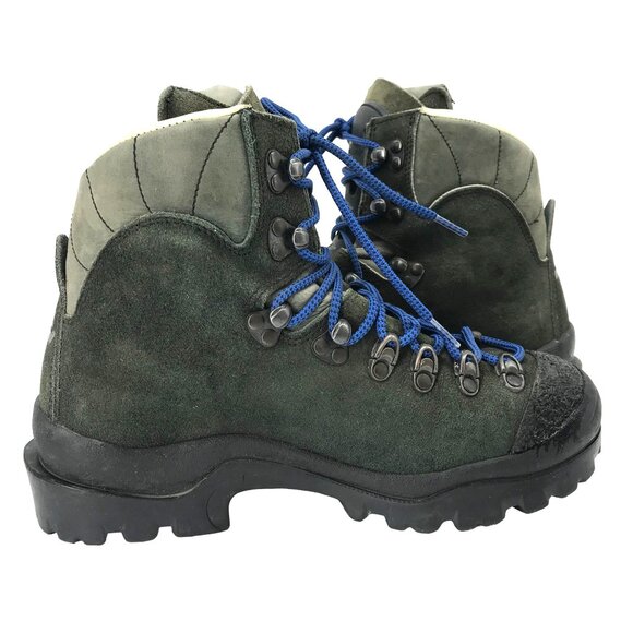 MONTRAIL Hiking Boots Womens 7.5/38.5 Green Leather Vibram Sole Made In Italy - Picture 5 of 16